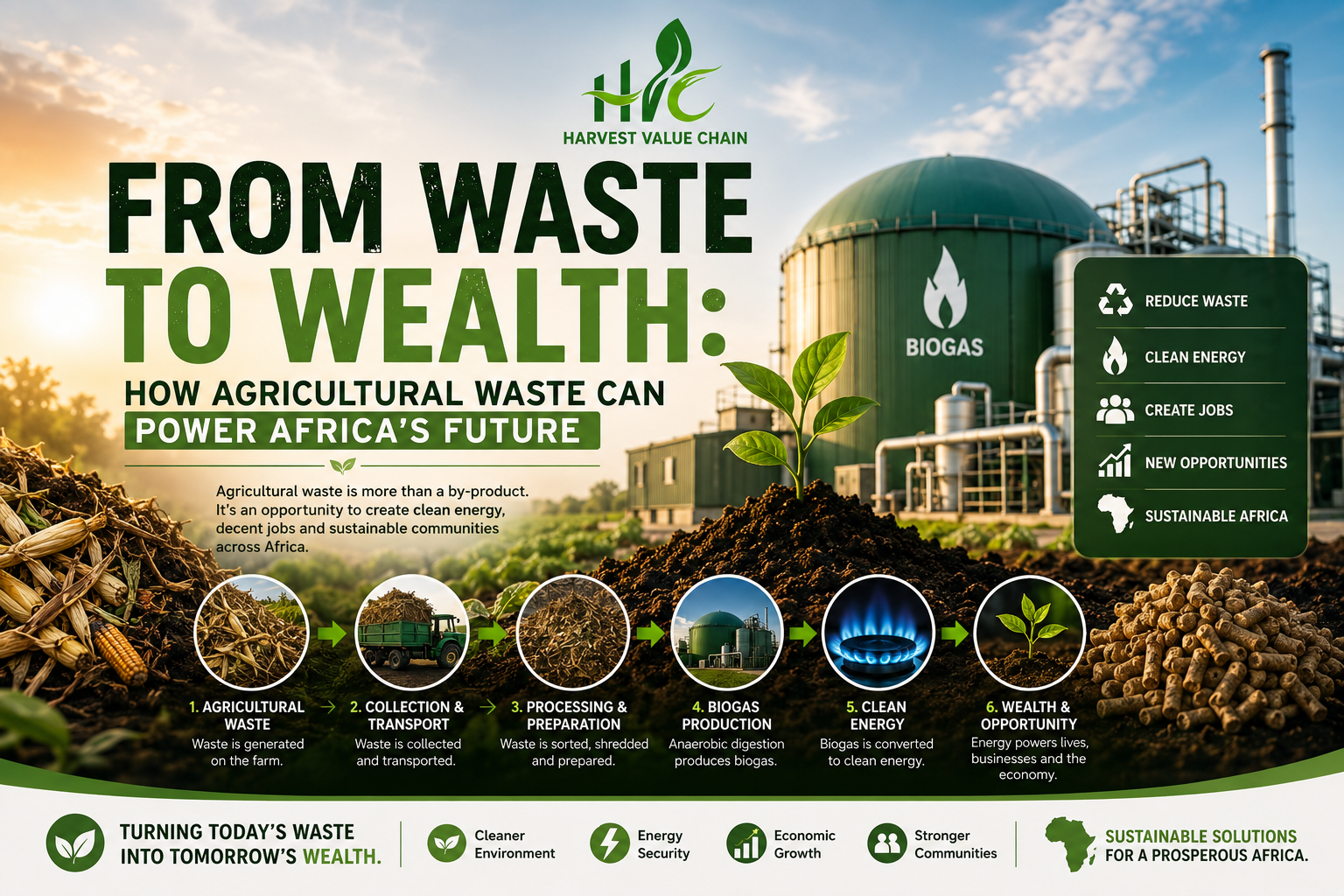 From Waste to Wealth: How Agricultural Waste Can Power Africa’s Future